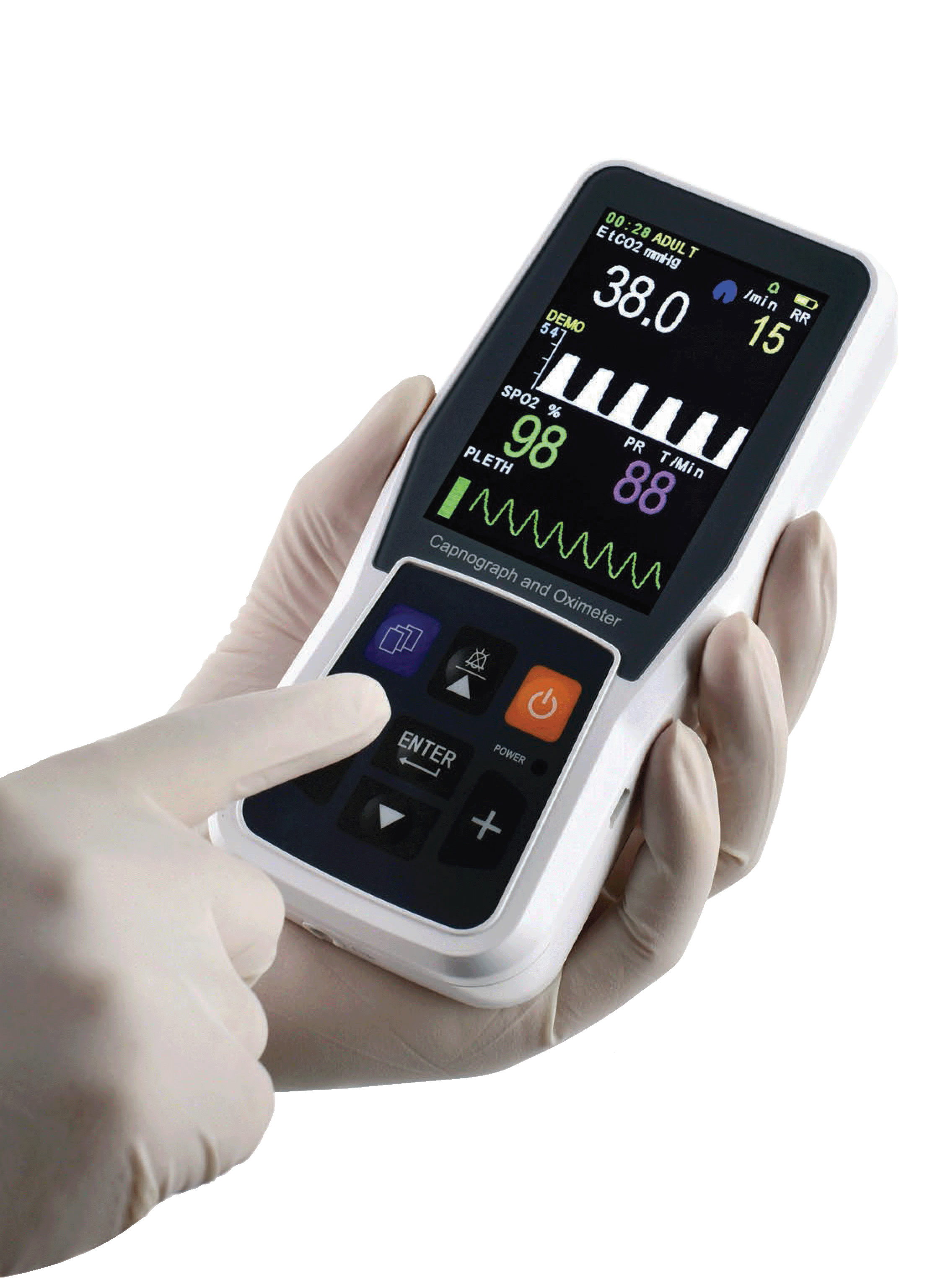 PC-900B handheld capnograph and oximeter