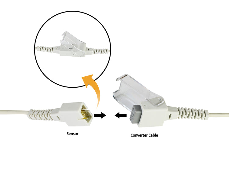 How to connect your sensor to the converter cable.