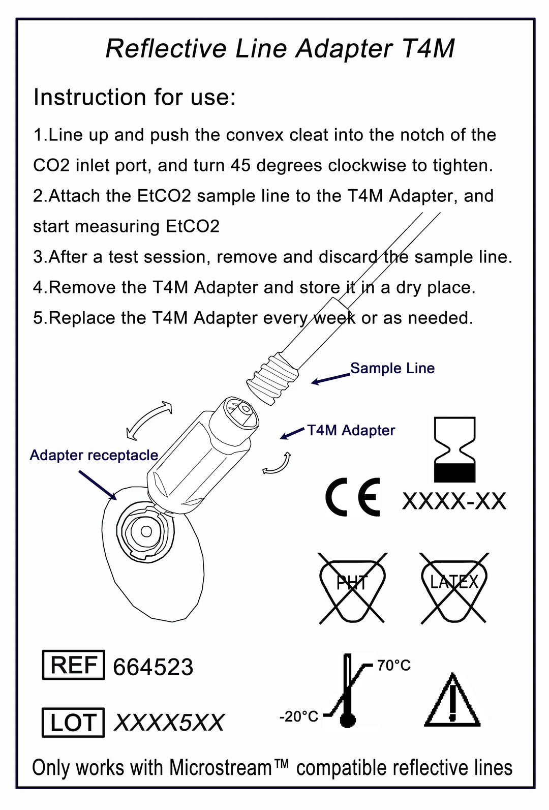 Reusable Reflective Line Adapter T4M | Capnograph PC-900B