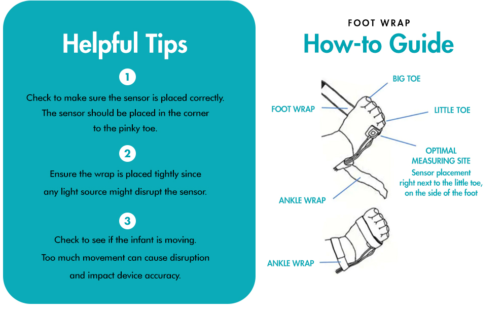 Infant Foot Wrap Sensor | Handheld Oximeter PC-66