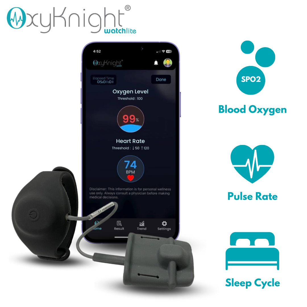 OxyKnight® Watch Lite | Pediatric | Smart Sleep Oximeter