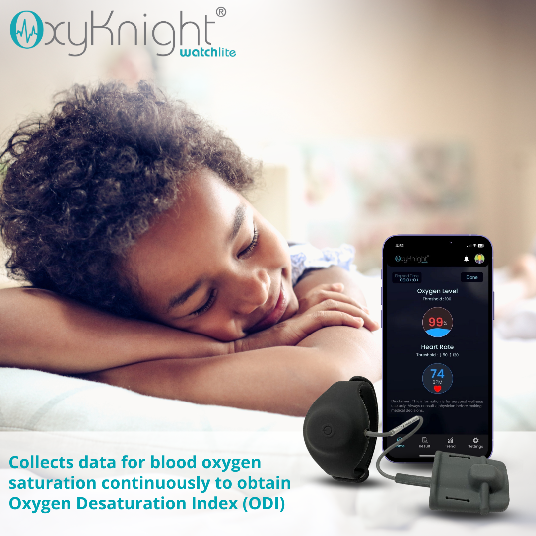 OxyKnight® Watch Lite | Pediatric | Smart Sleep Oximeter