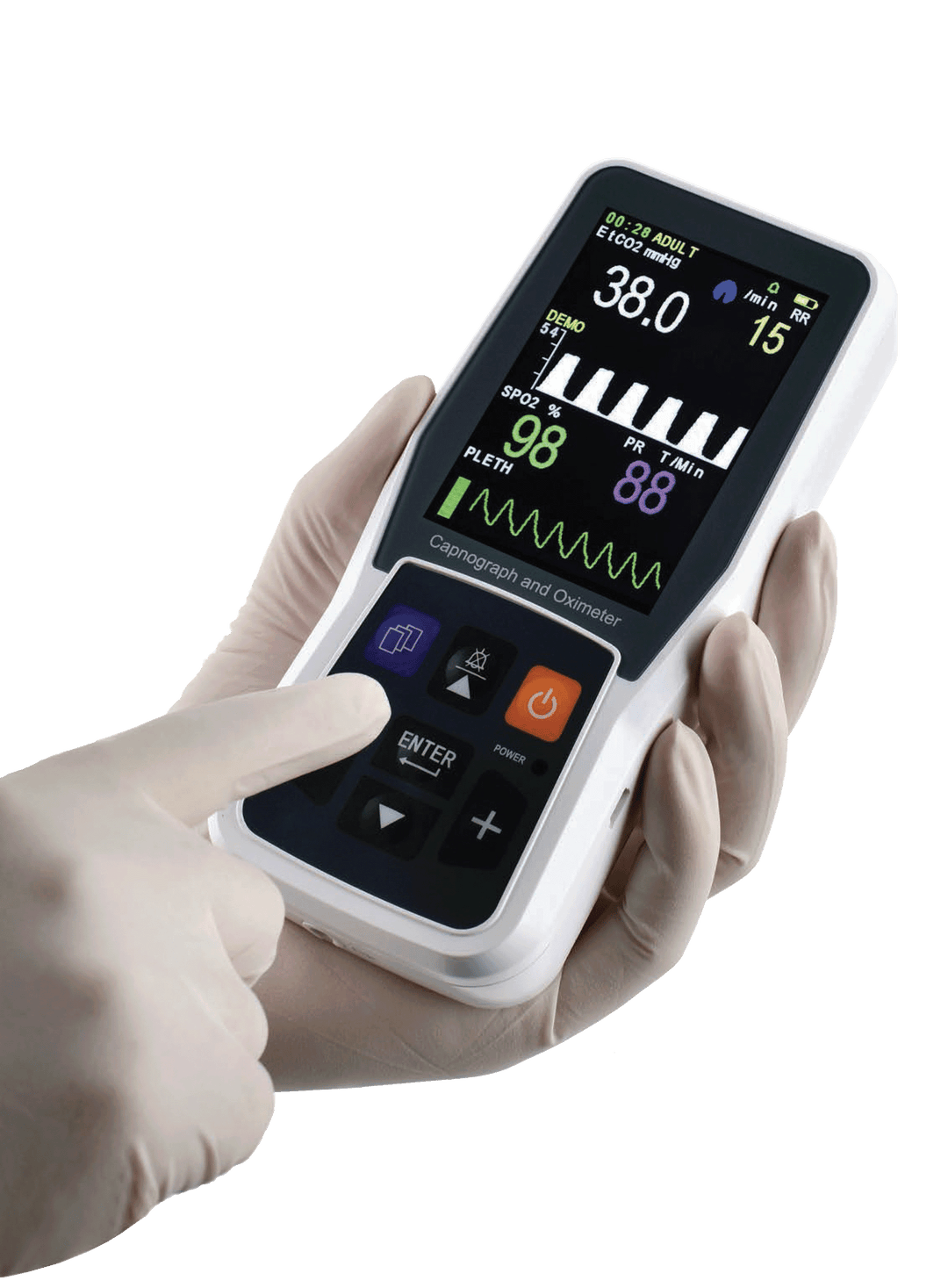 PC-900B handheld capnograph and oximeter