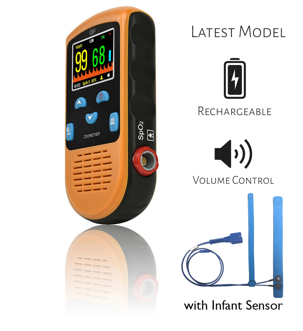 Rechargeable Handheld Pulse Oximeter PC66L I Continuous Infant Moni